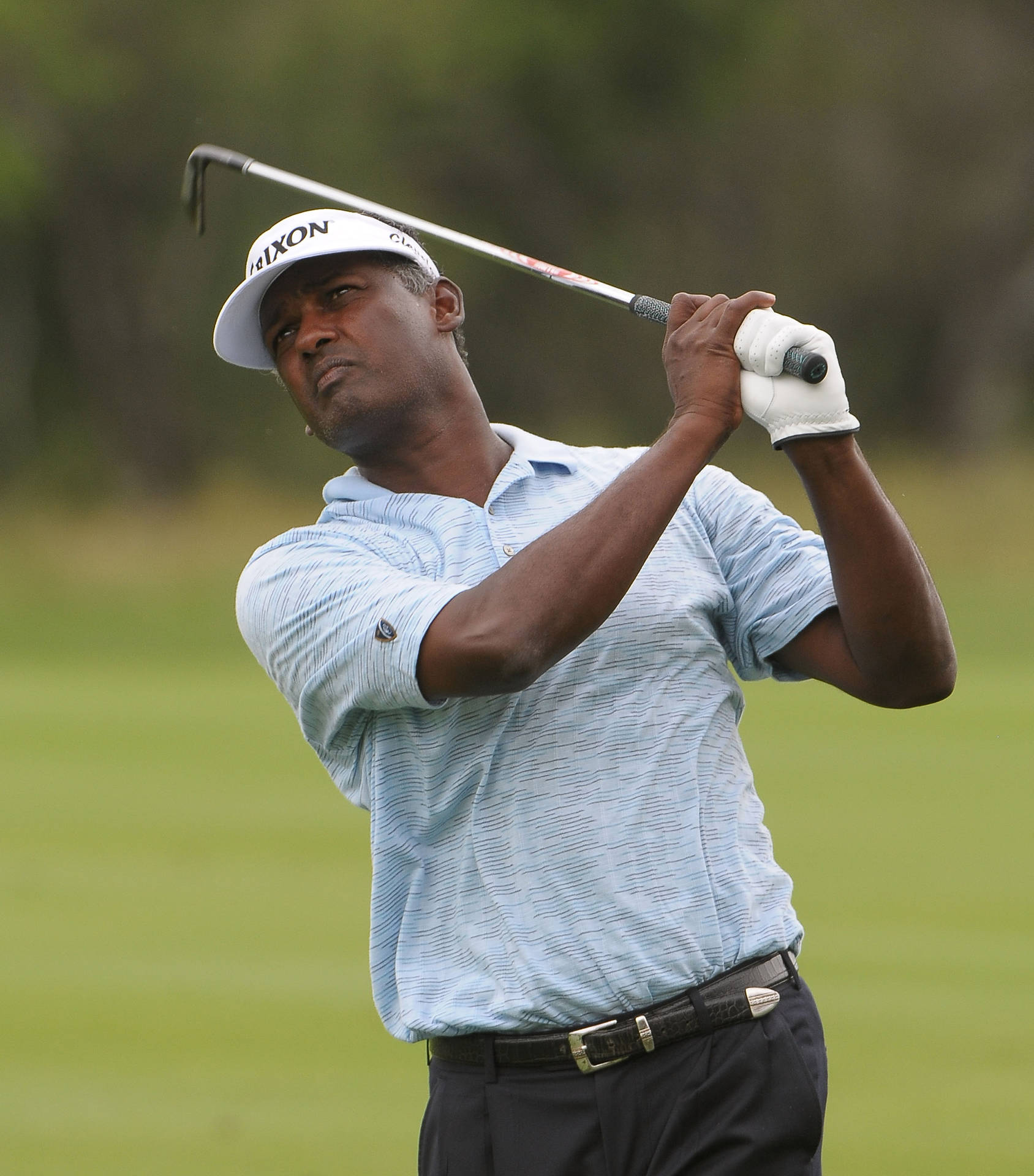 Vijay Singh After Hitting The Ball Background