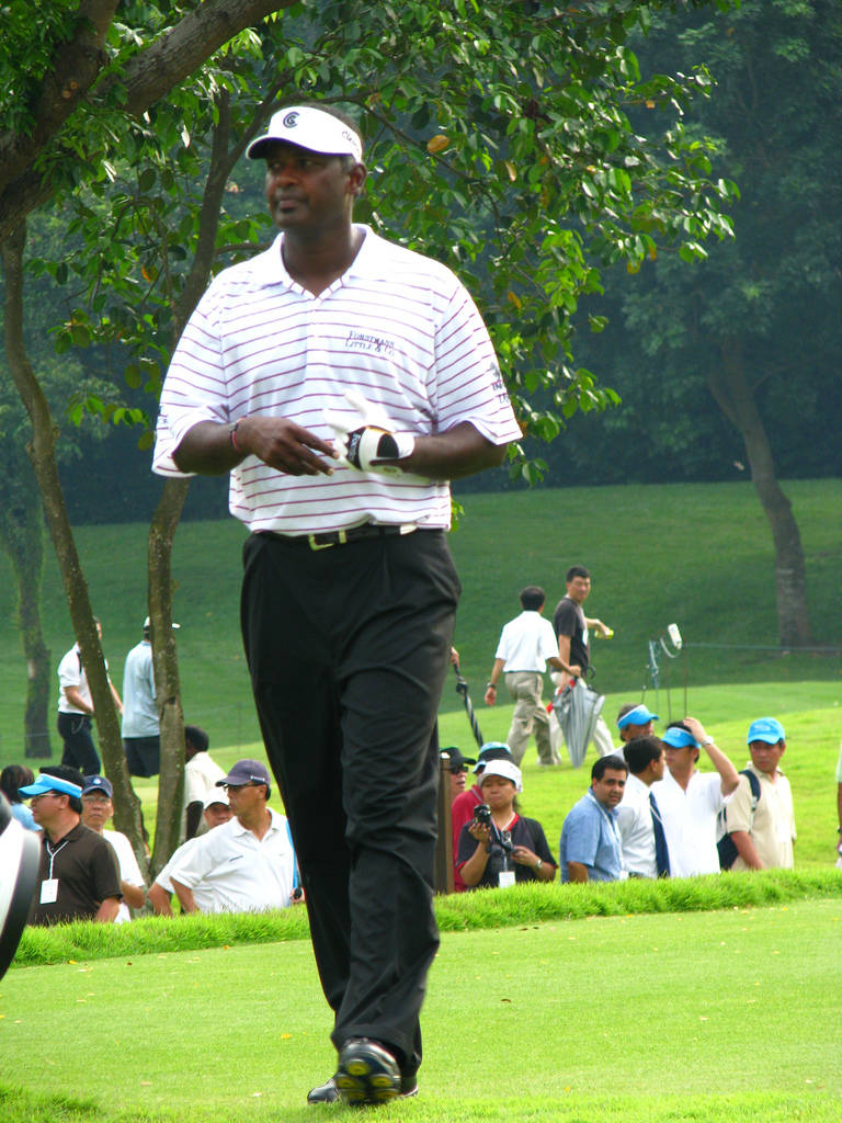 Vijay Singh Fijian Golfer Portrait Background