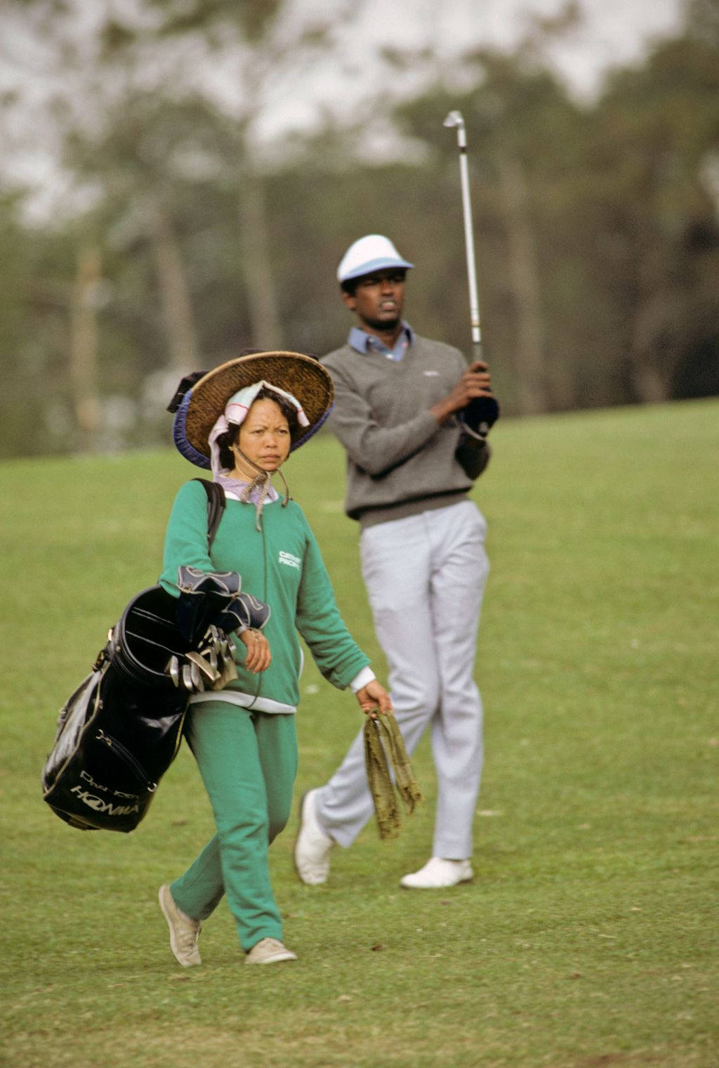 Vijay Singh In His Youth During A Golf Practice Background