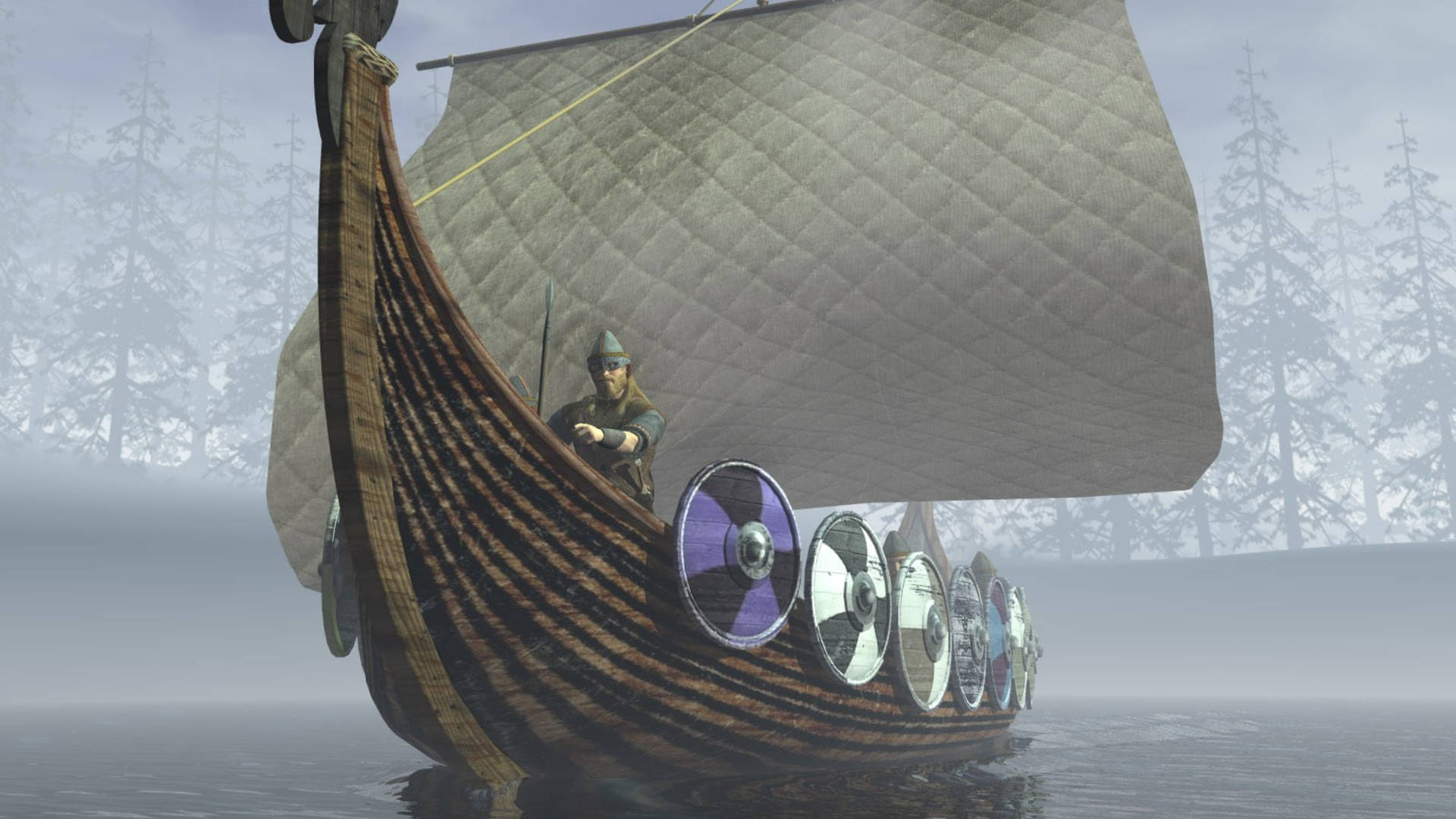 Viking Ship Game Graphics Background