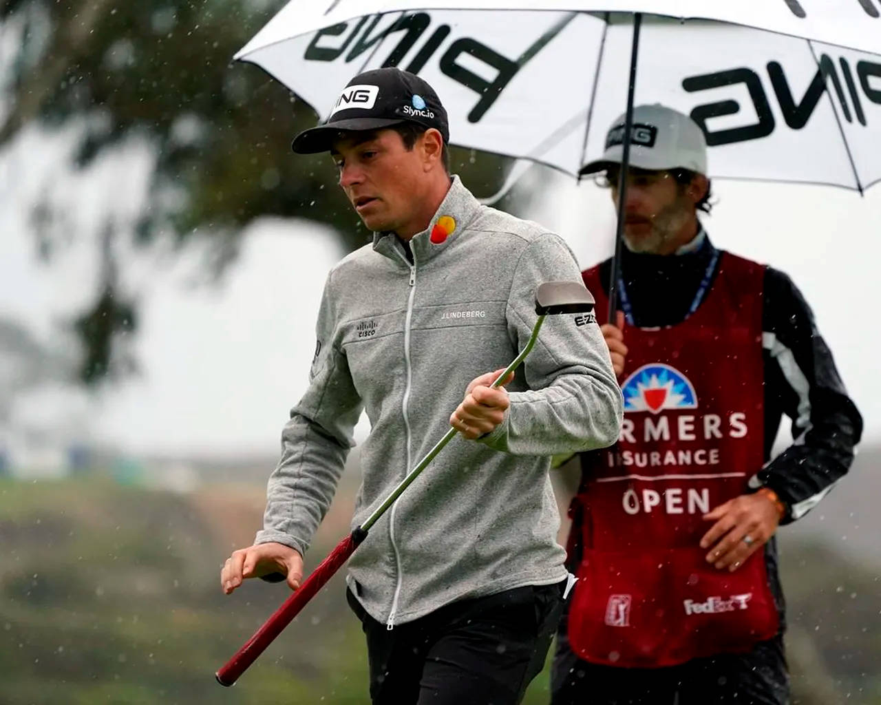 Viktor Hovland During The Farmers Insurance Open Background