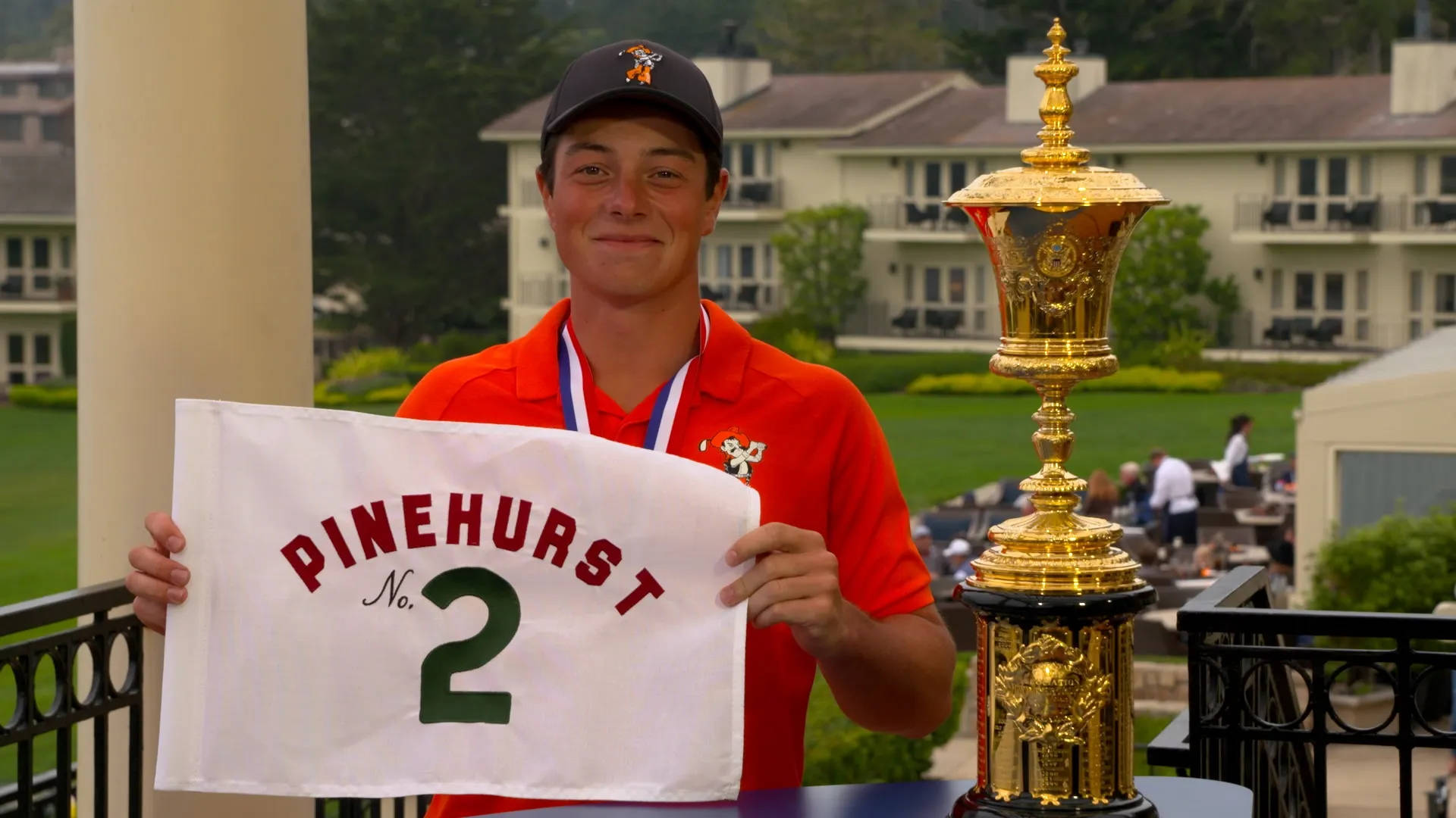 Viktor Hovland During The U.s. Amateur Campionship Background