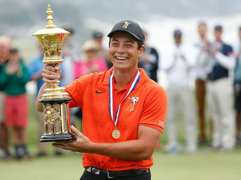 Viktor Hovland Winning Moment Background