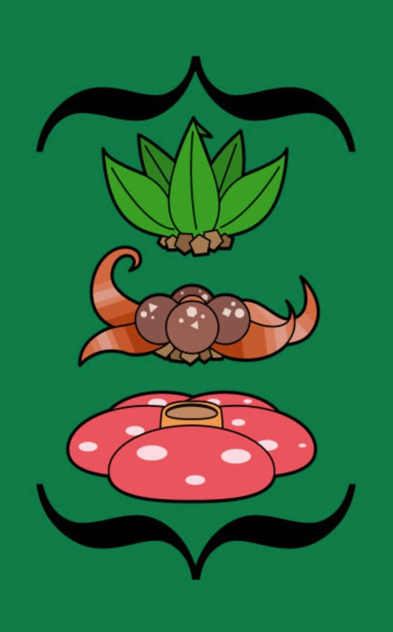 Vileplume And Other Pokemon's Head Ornaments Background