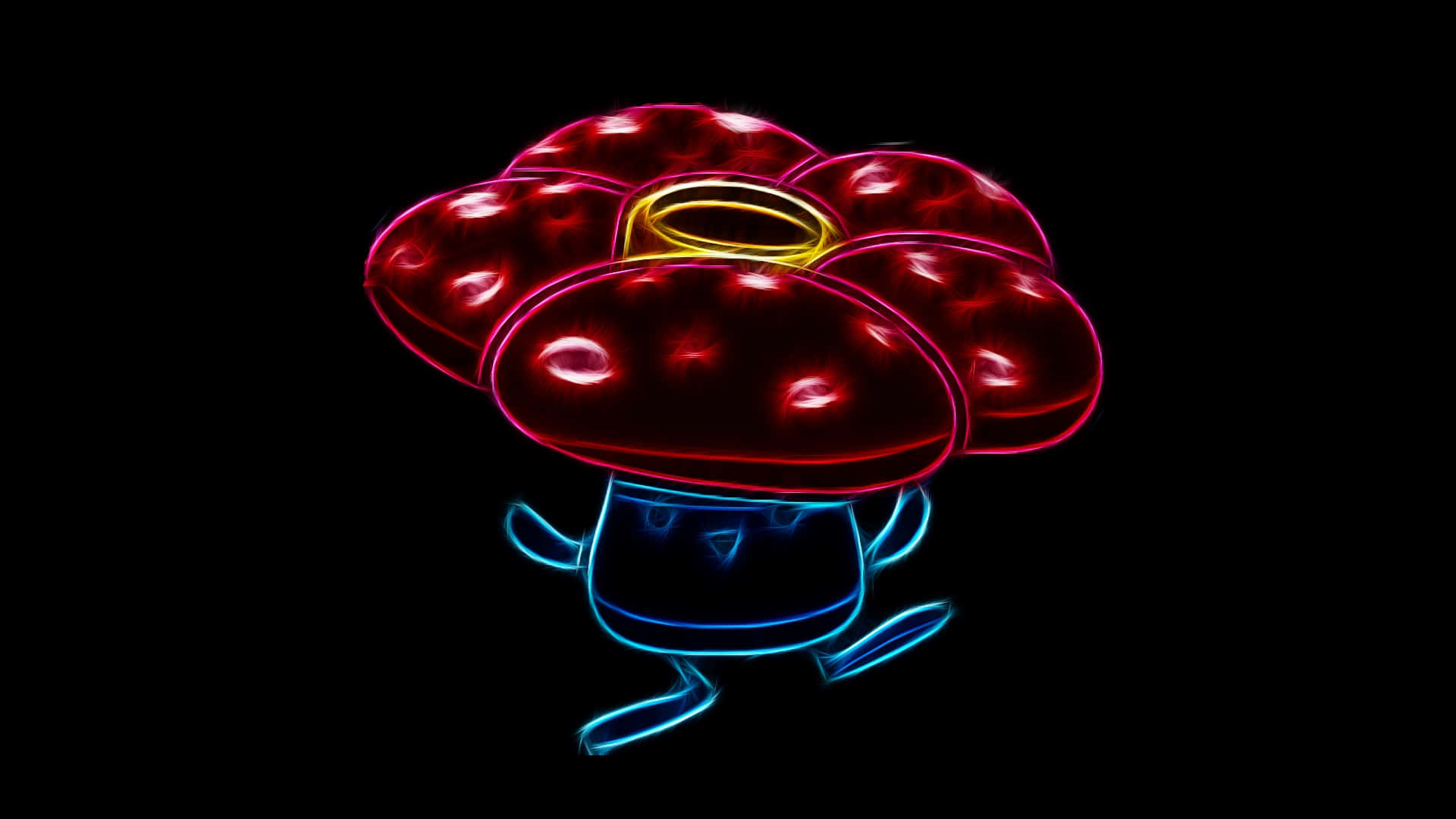 Vileplume Luminous Art Background