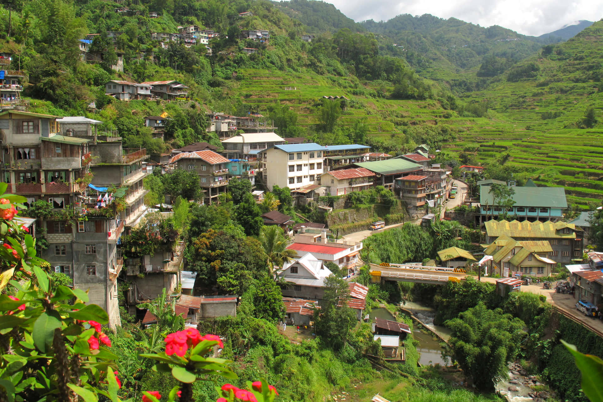 Village In Banaue Rice Terraces In The Philippines