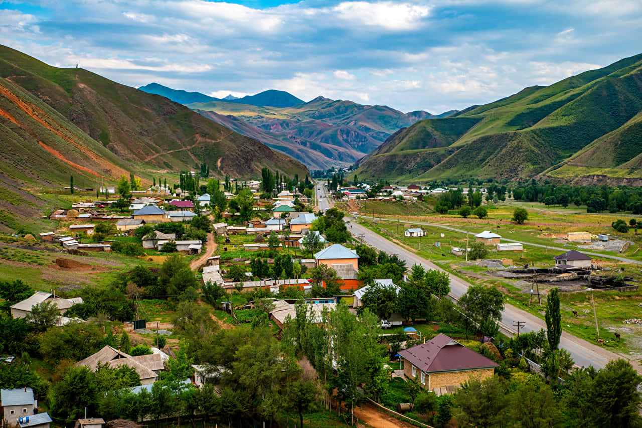 Villages In Osh Kyrgyzstan Background