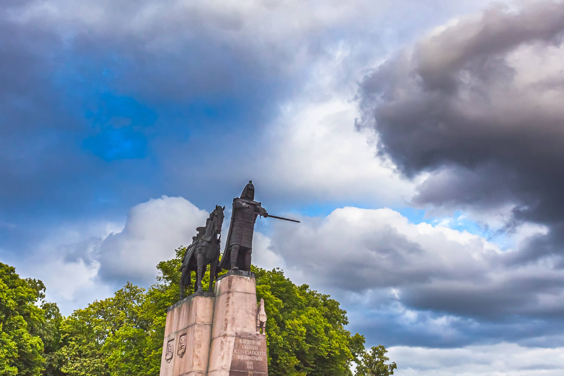 Vilnius Grand Duke Gediminas Monument Background