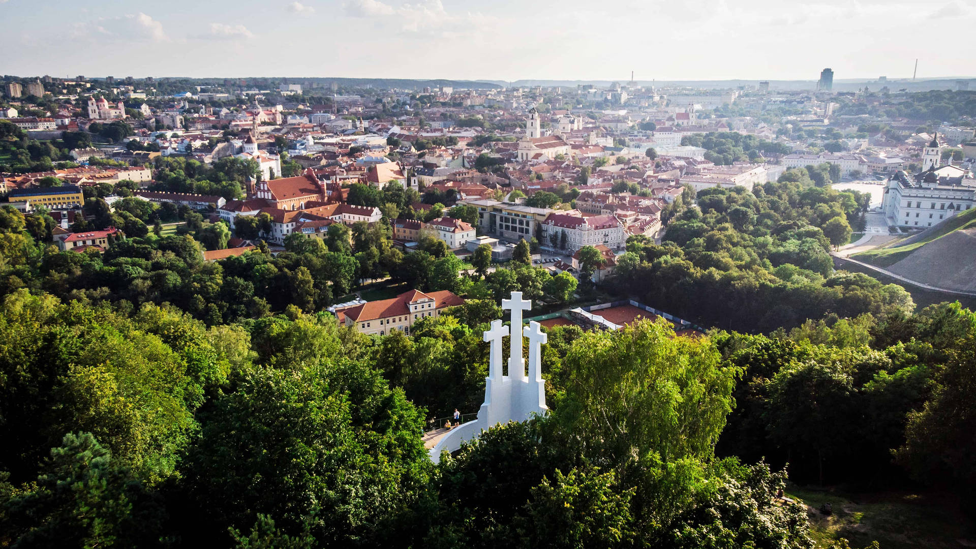 Vilnius Three Crosses Hill Background
