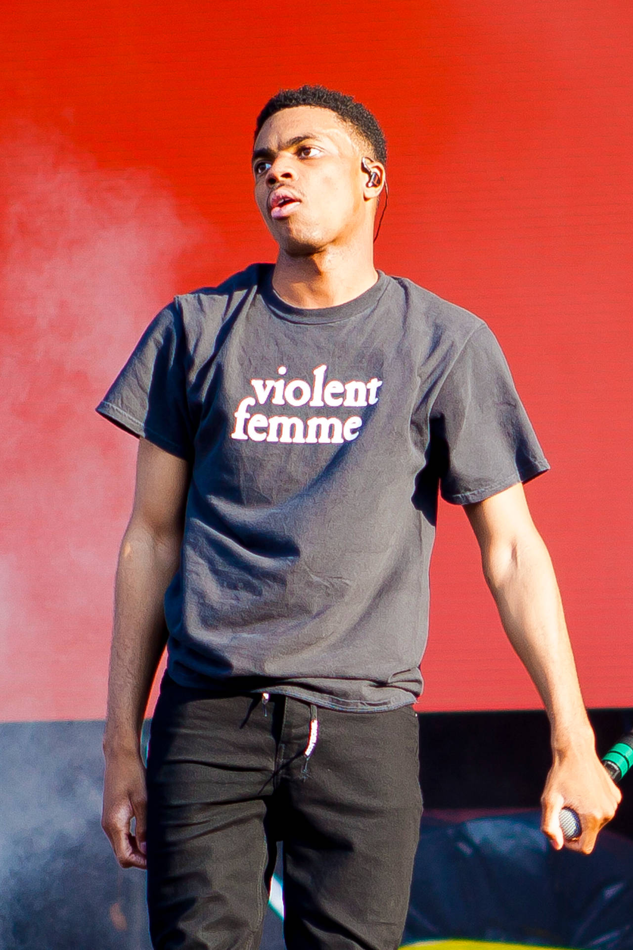 Vince Staples In Statement Shirt Background