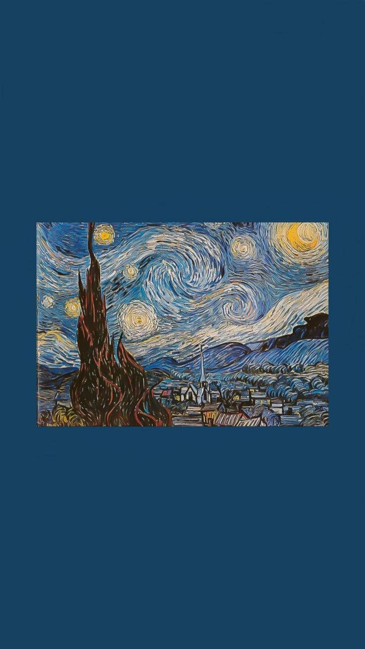 Vincent Van Gogh Blue Starry Nights Background
