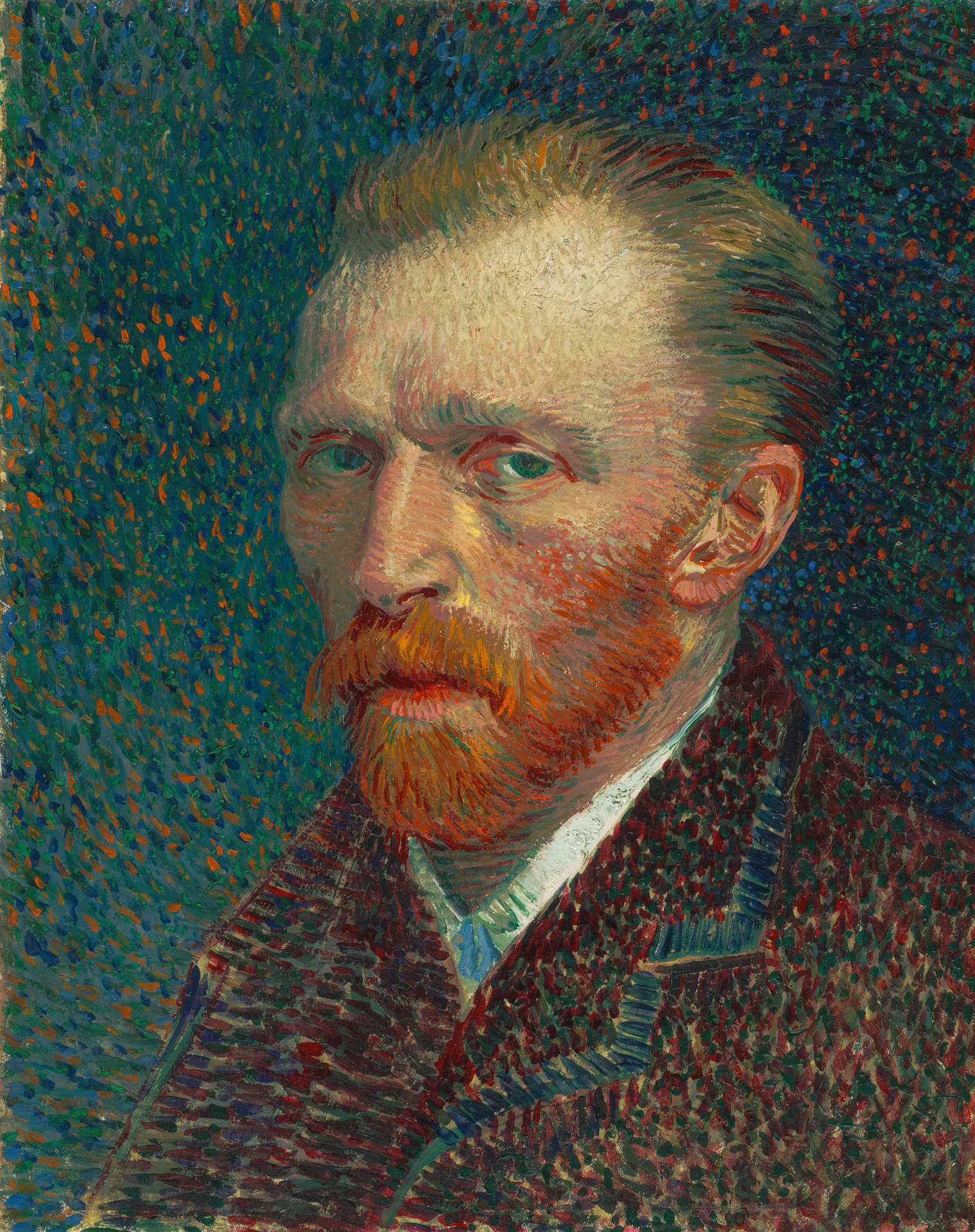Vincent Van Gogh Grainy Portrait Background