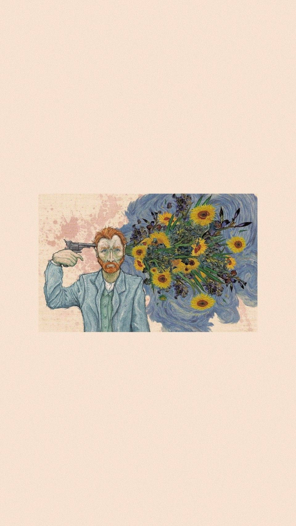 Vincent Van Gogh Gun Sunflowers Background
