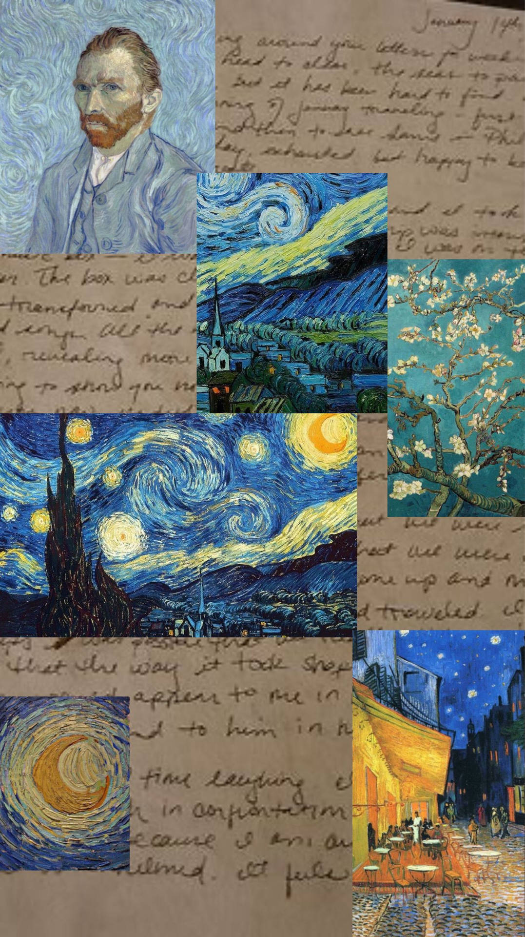 Vincent Van Gogh Letter Background