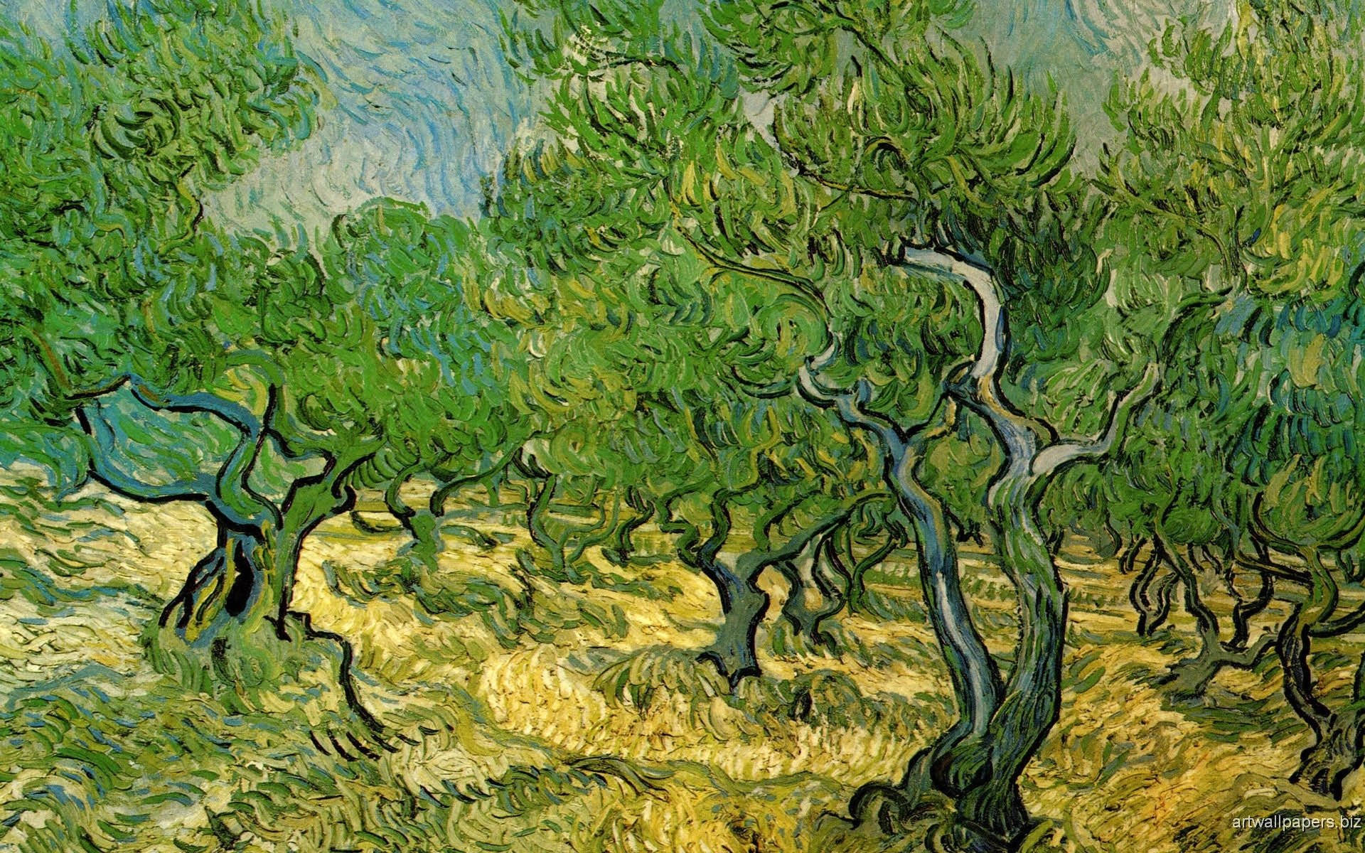 Vincent Van Gogh Olive Tree Background