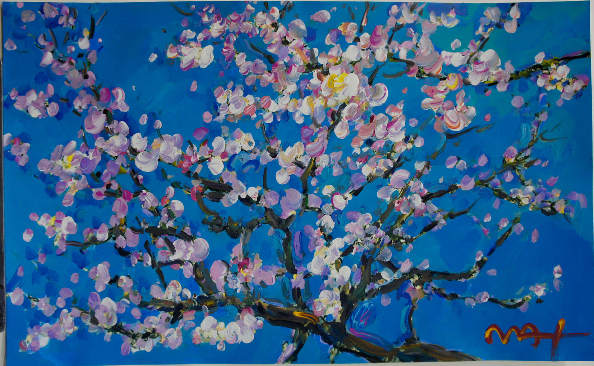 Vincent Van Gogh's Masterful Almond Blossoms Painting Background