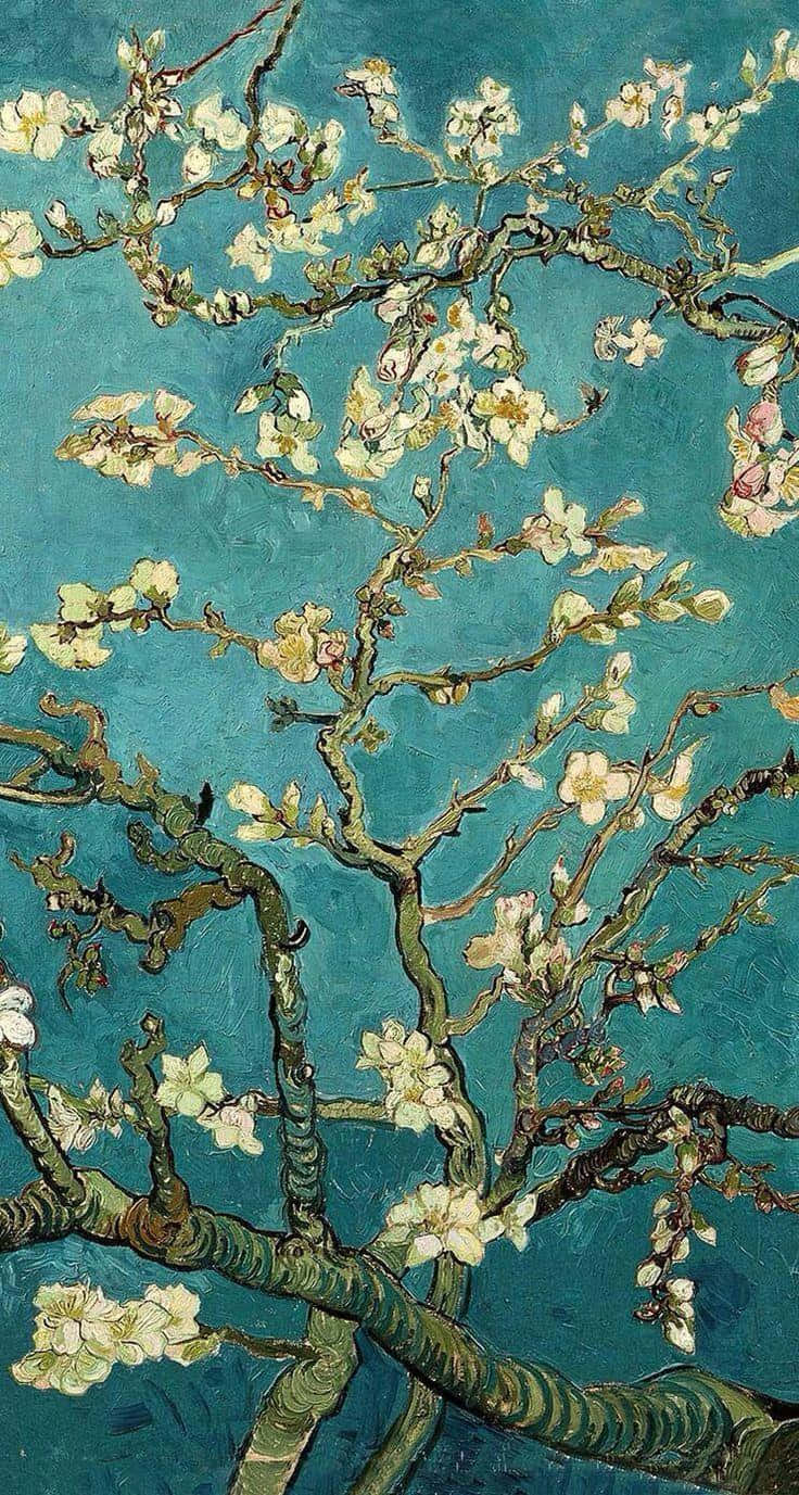 Vincent Van Gogh’s Almond Blossoms Painting Background