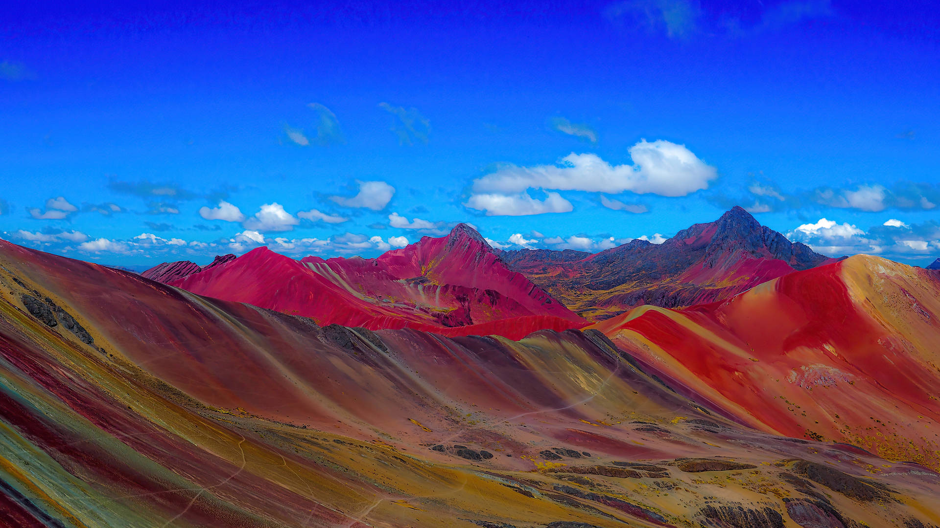 Vinicunca Mountain In Cusco Peru Background