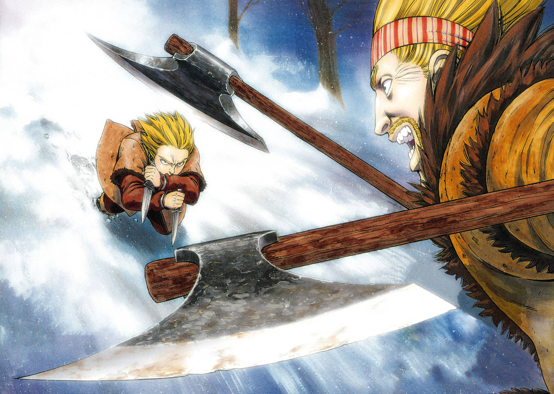 Vinland Saga Thorfinn Fights Thorkell Background