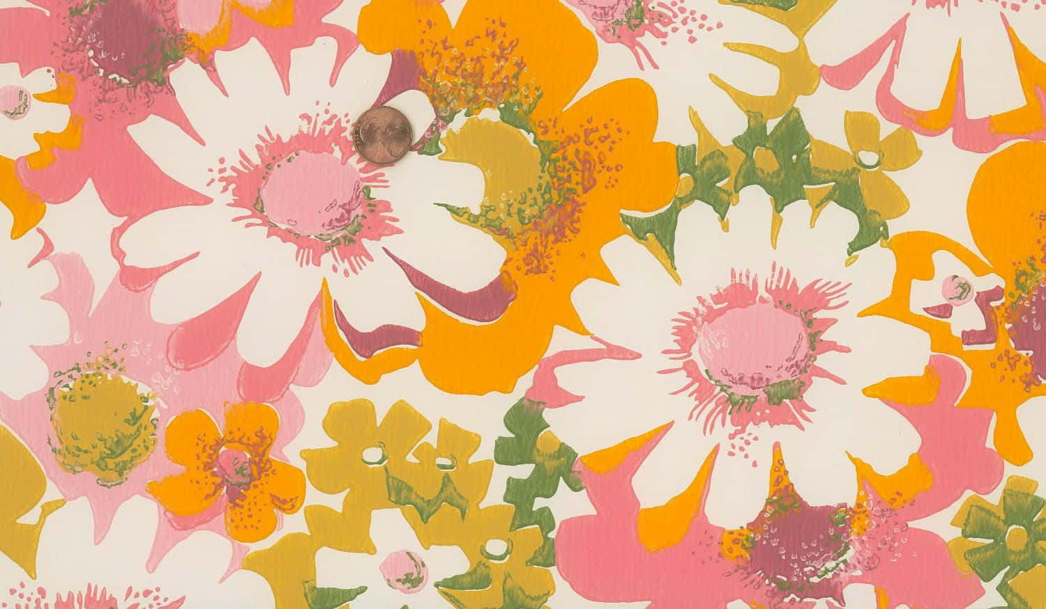 Vintage 60s Painted Flower Patterns
