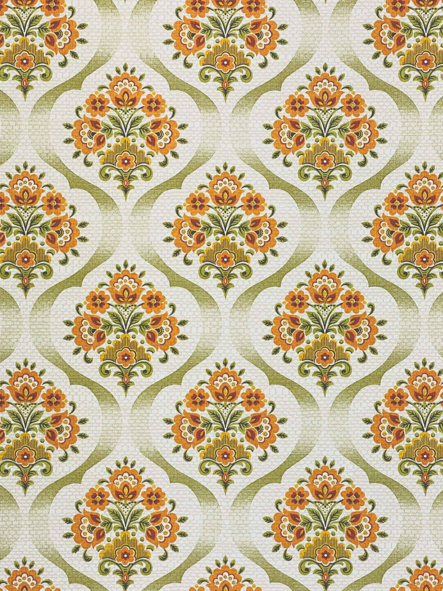 Vintage 70s Luxurious Baroque Flowers Background