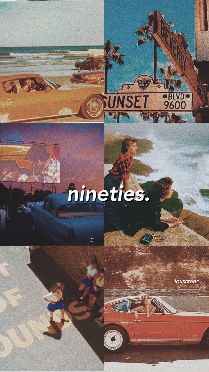 Vintage 90's Vibe Collage Aesthetic Background