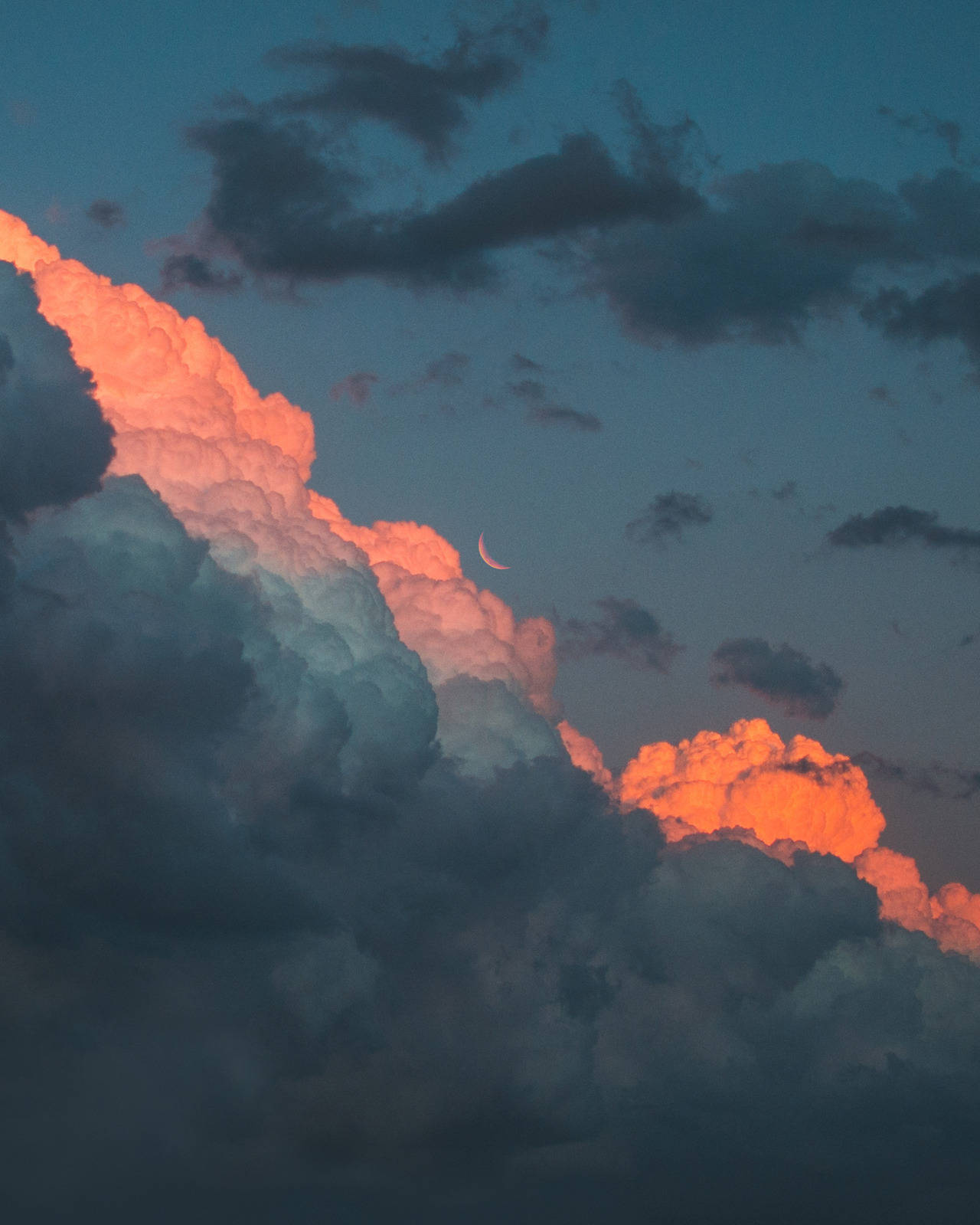 Vintage Aesthetic Clouds At Dusk