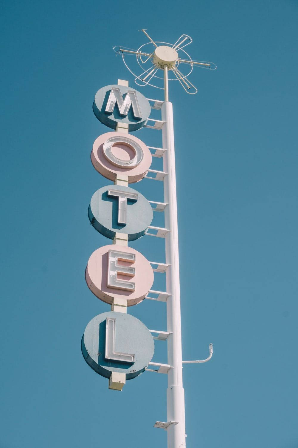 Vintage Aesthetic Phone Motel Sign Background