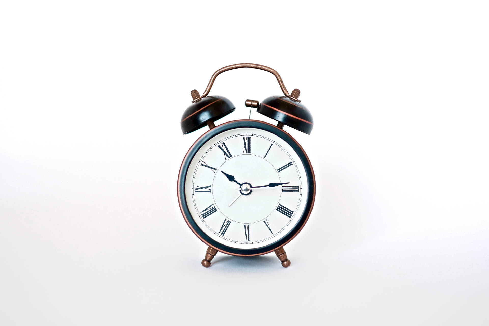 Vintage Alarm Clock Illuminated In Dark