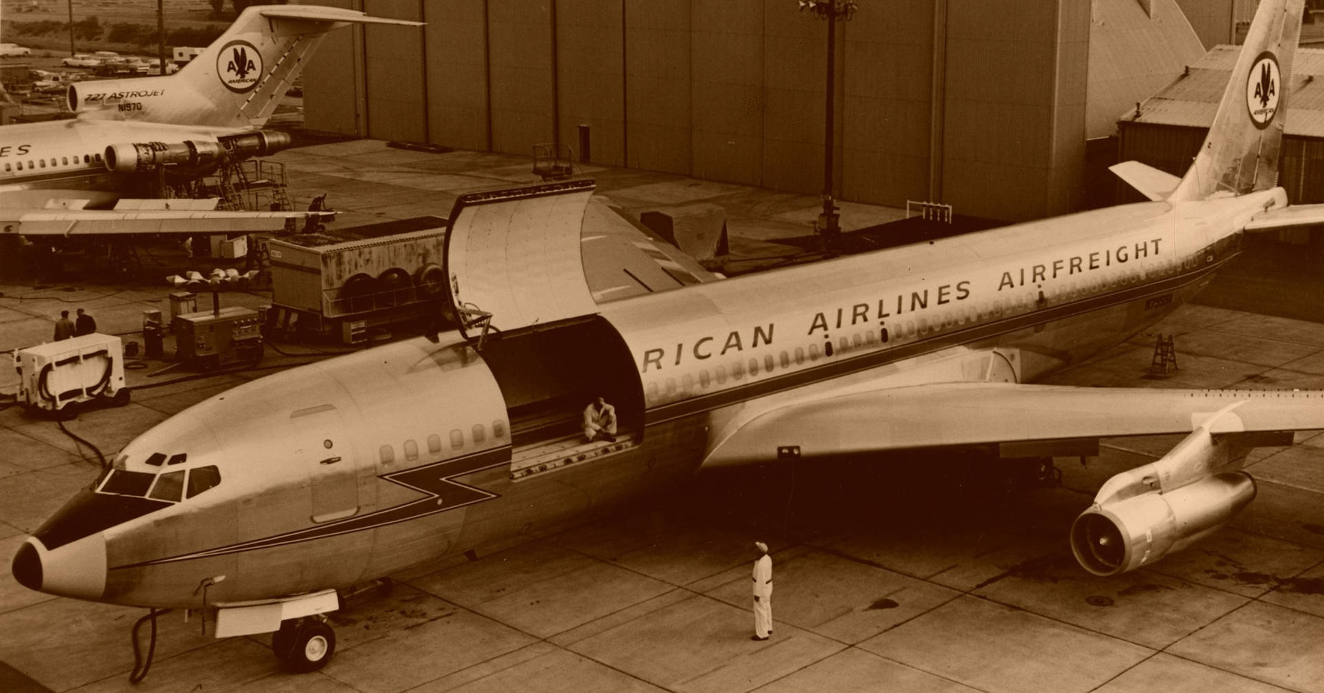 Vintage American Airlines Airfreight Background