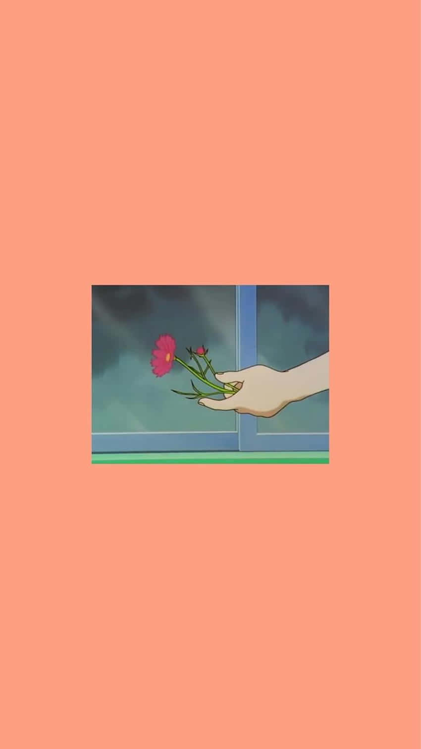 Vintage Anime Red Flower