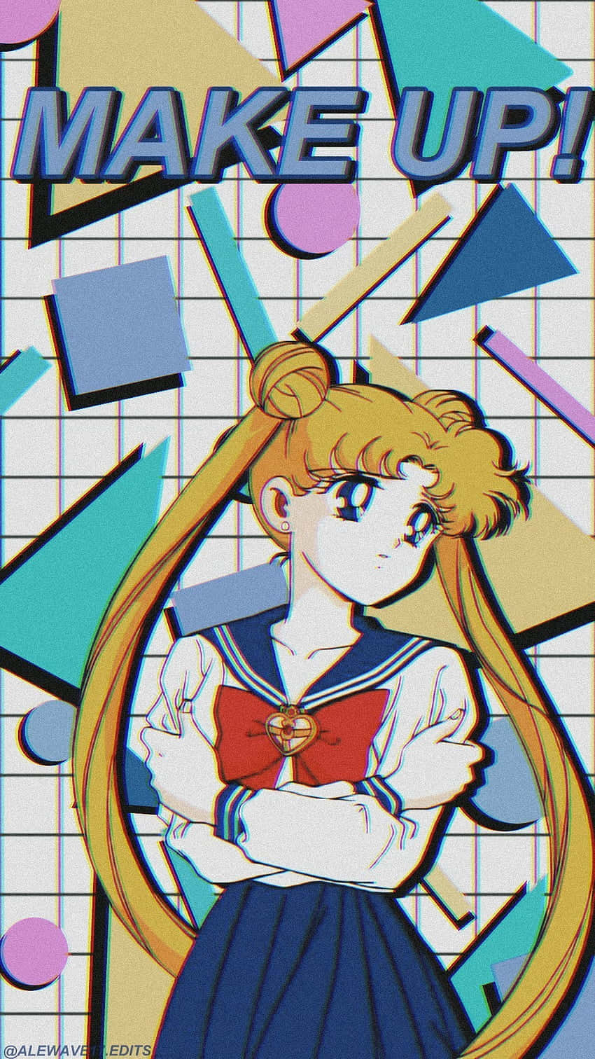 Vintage Anime Sailor Moon Manga Series Background