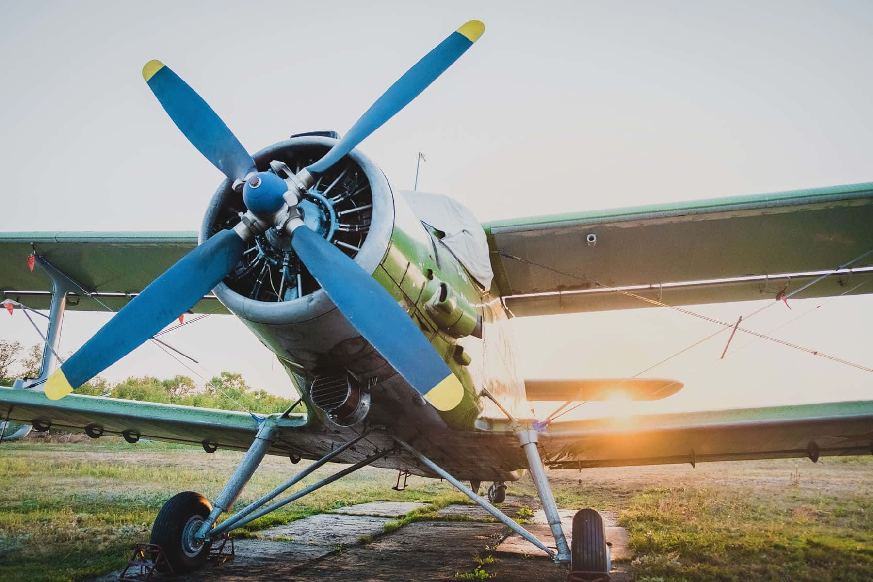 Vintage Antonov An-2 Small Airplane Background