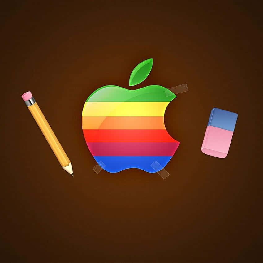 Vintage Apple Logo Background
