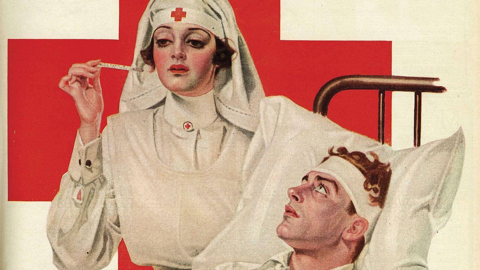 Vintage Army Nurse Poster