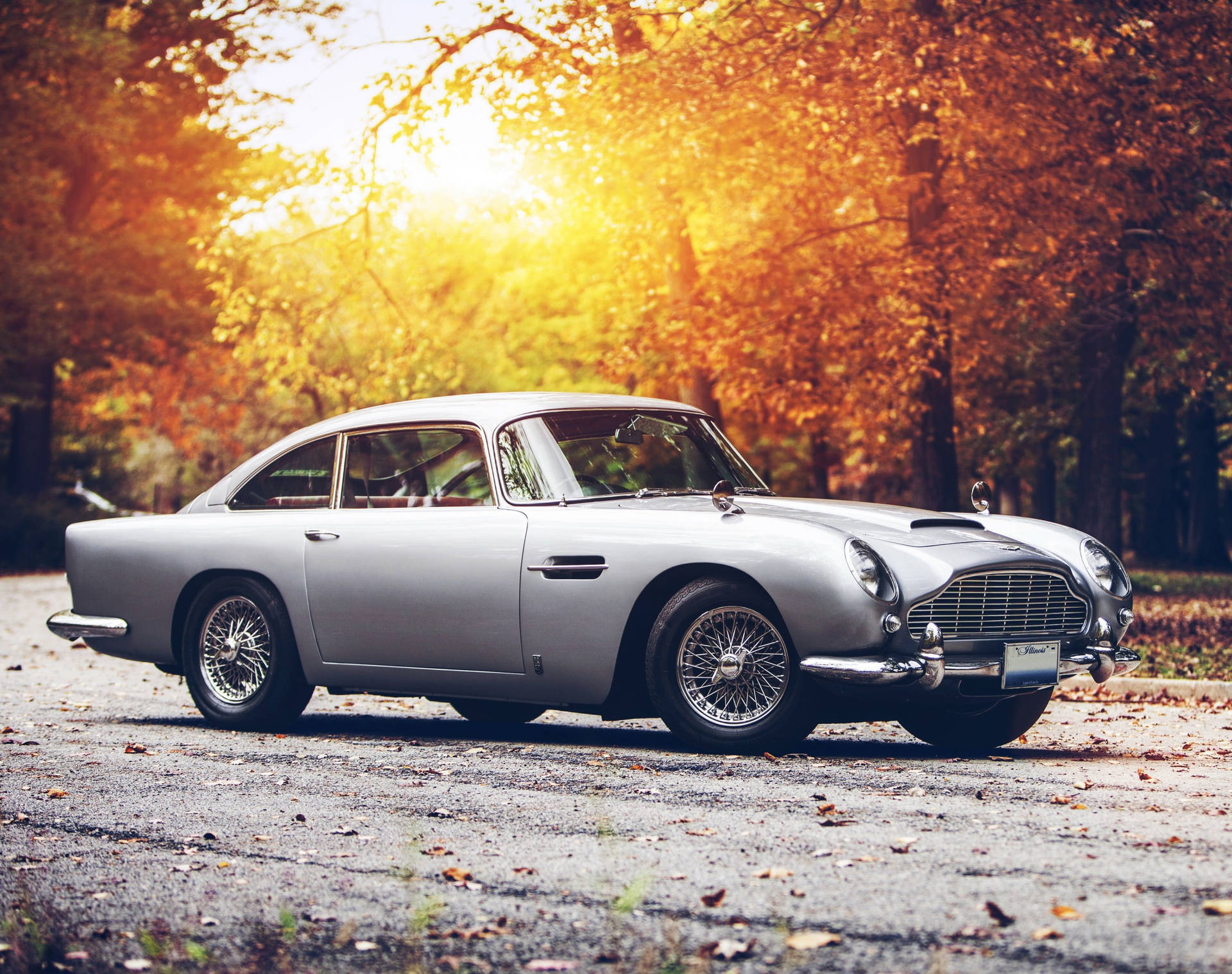 Vintage Aston Martin Db5 Classic Car Background