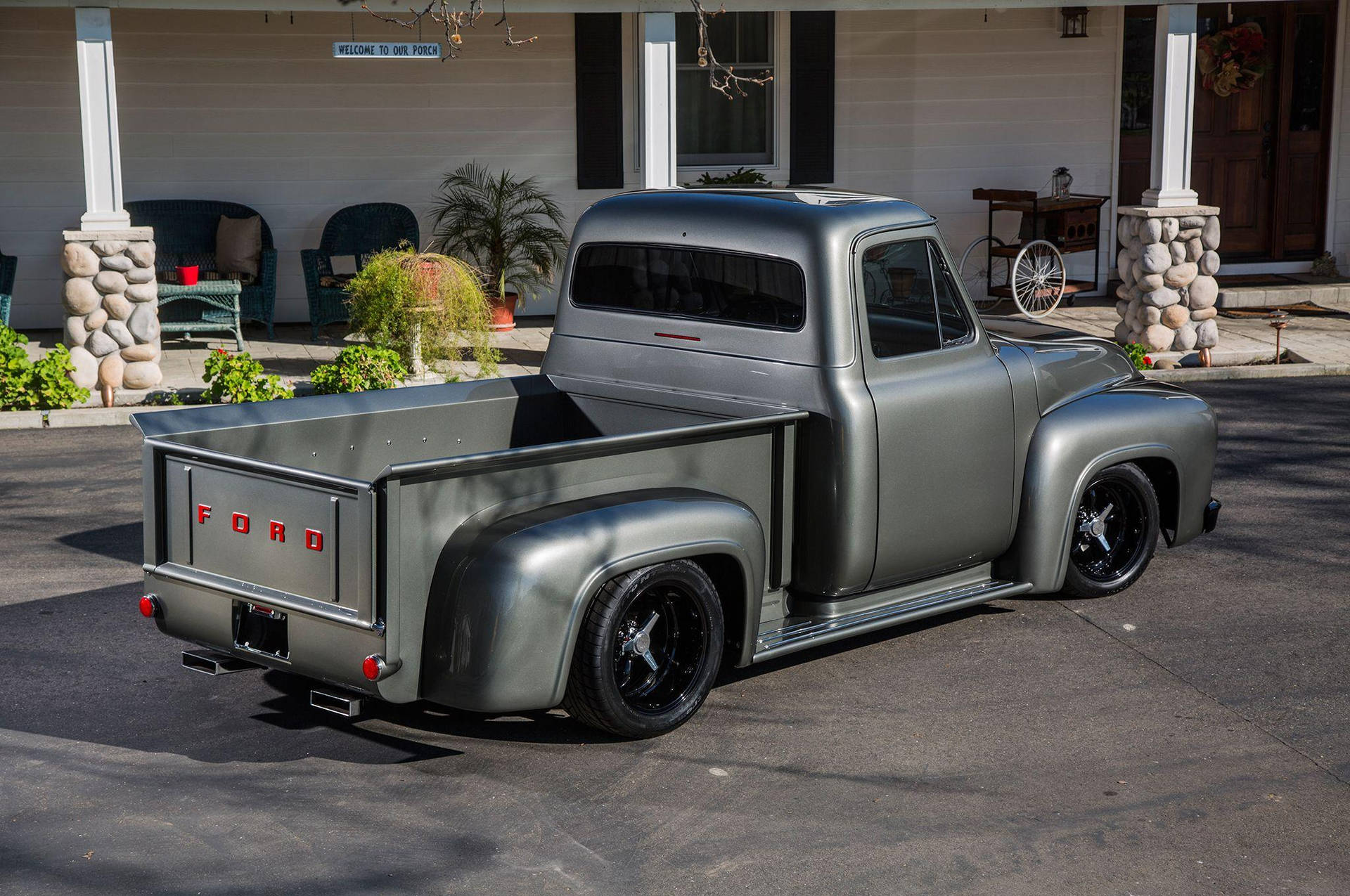 Vintage Beauty - Stunning Grey Old Ford Truck