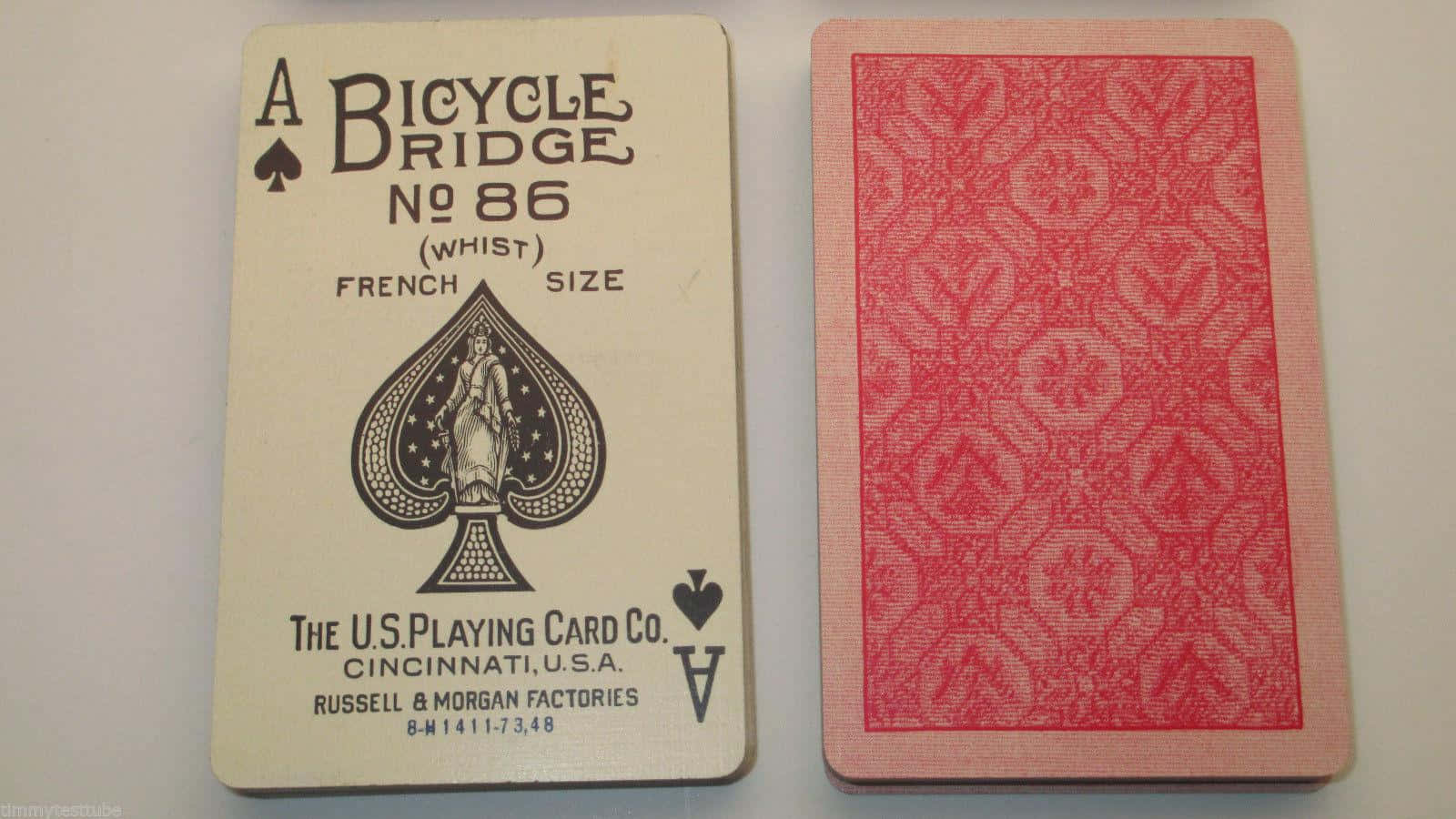 Vintage Bicycle Bridge Whist Playing Card