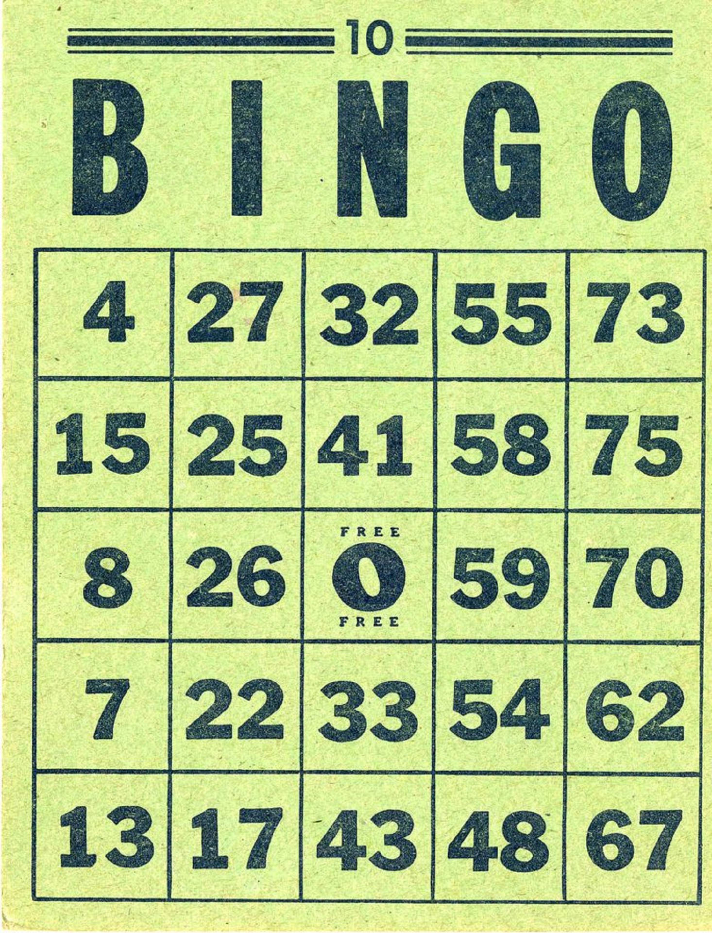 Vintage Bingo Card Background Background