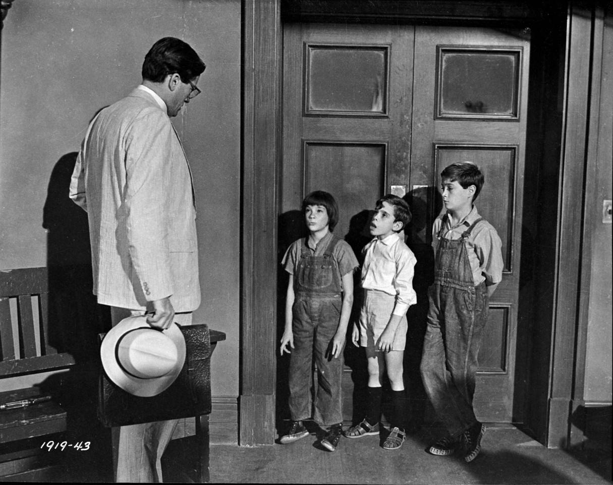 Vintage Black-and-white Image From The Classic Film 'to Kill A Mockingbird'