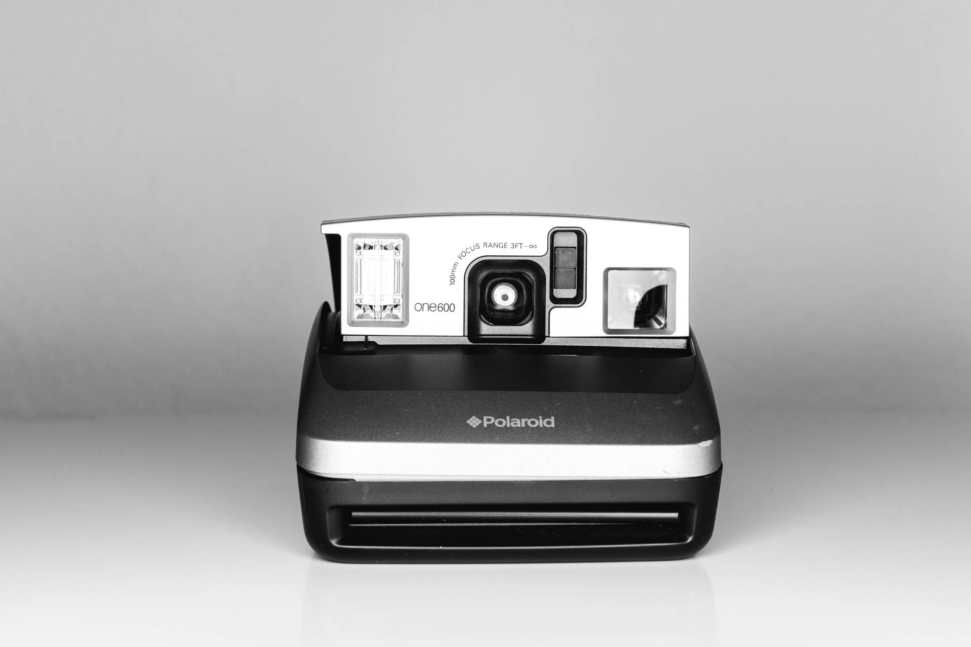 Vintage Black Polaroid Webcam Background