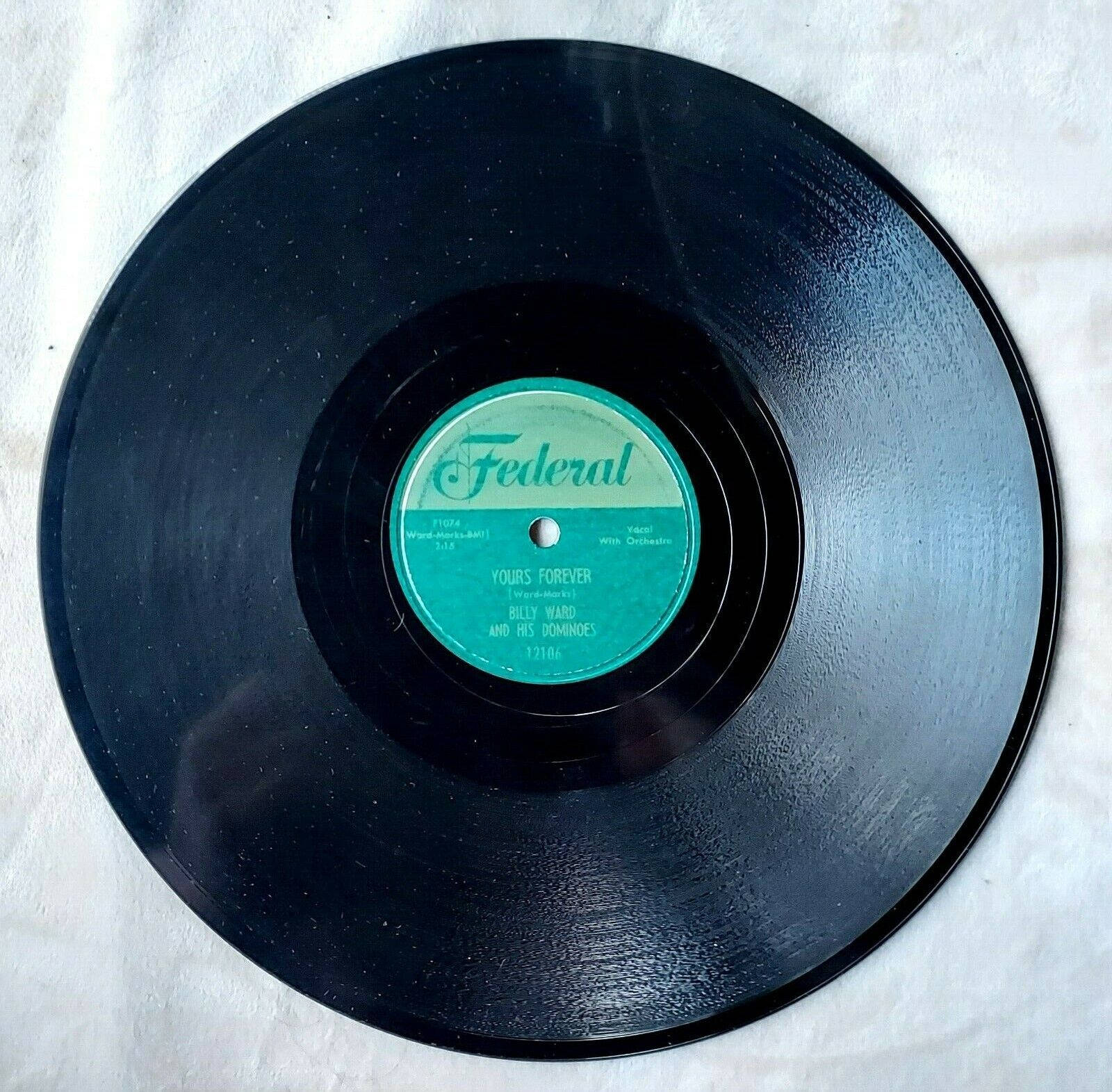 Vintage Black Vinyl Record - Billy Ward And The Dominoes Background