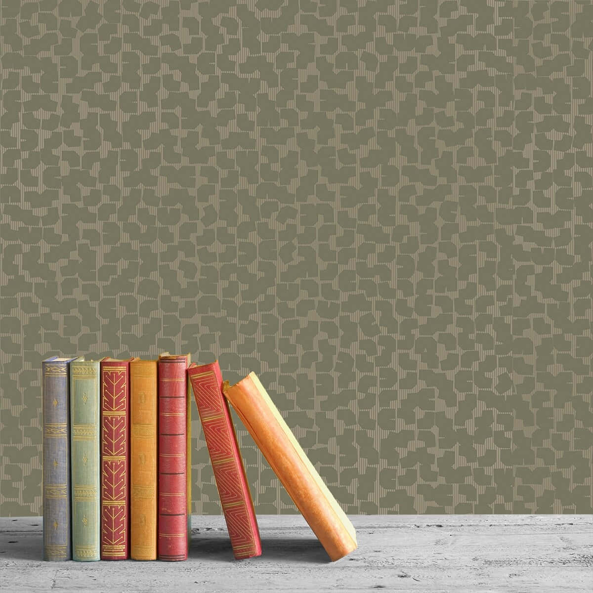 Vintage Bookson Shelf Background