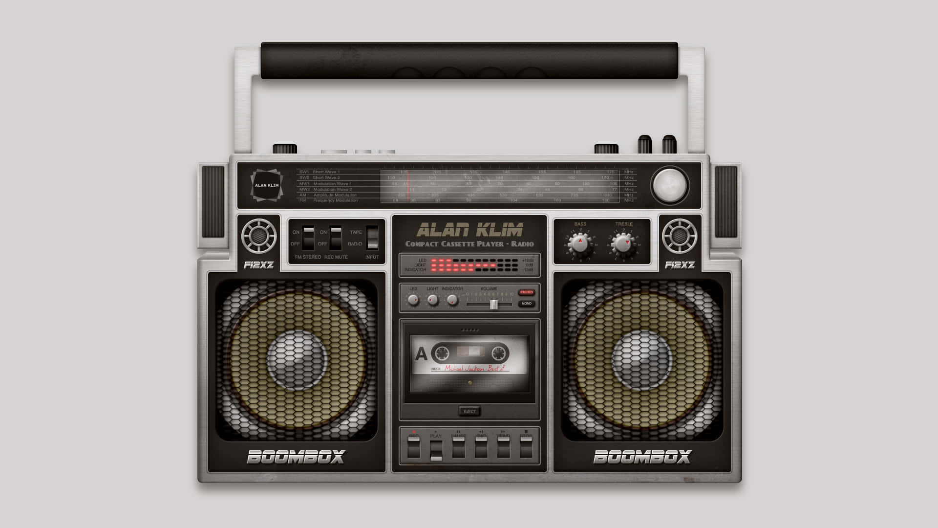 Vintage Boombox On A Grunge Background