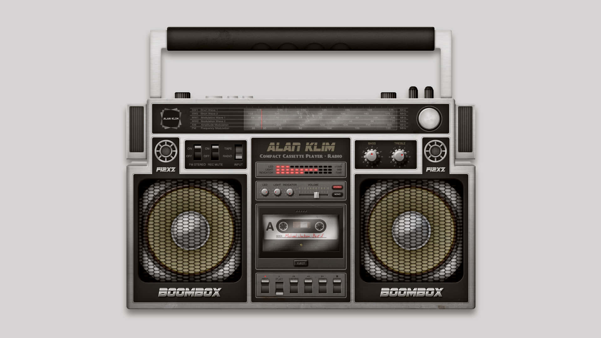 Vintage Boombox On A Grunge Background Background