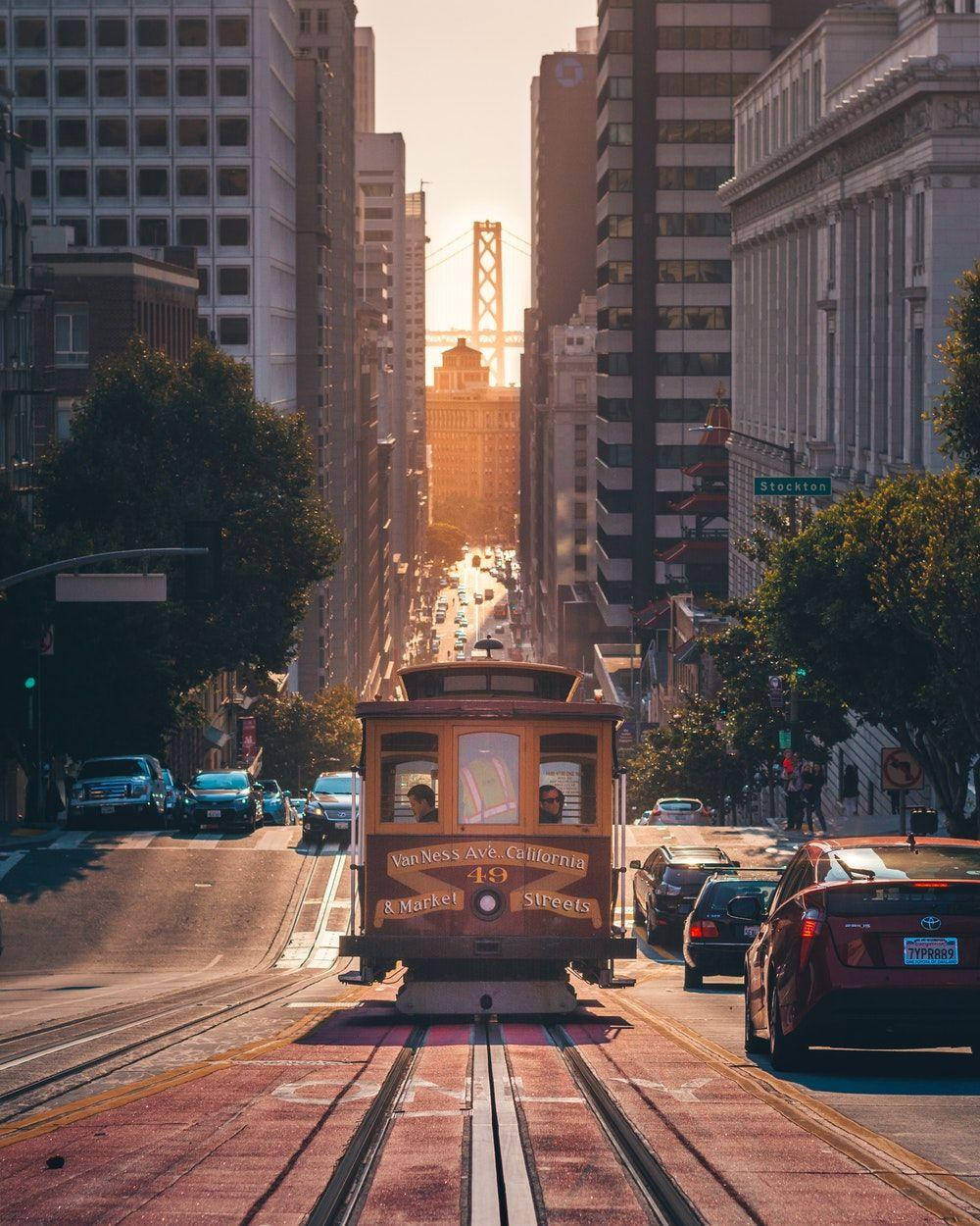 Vintage Cable Car San Francisco Iphone Background