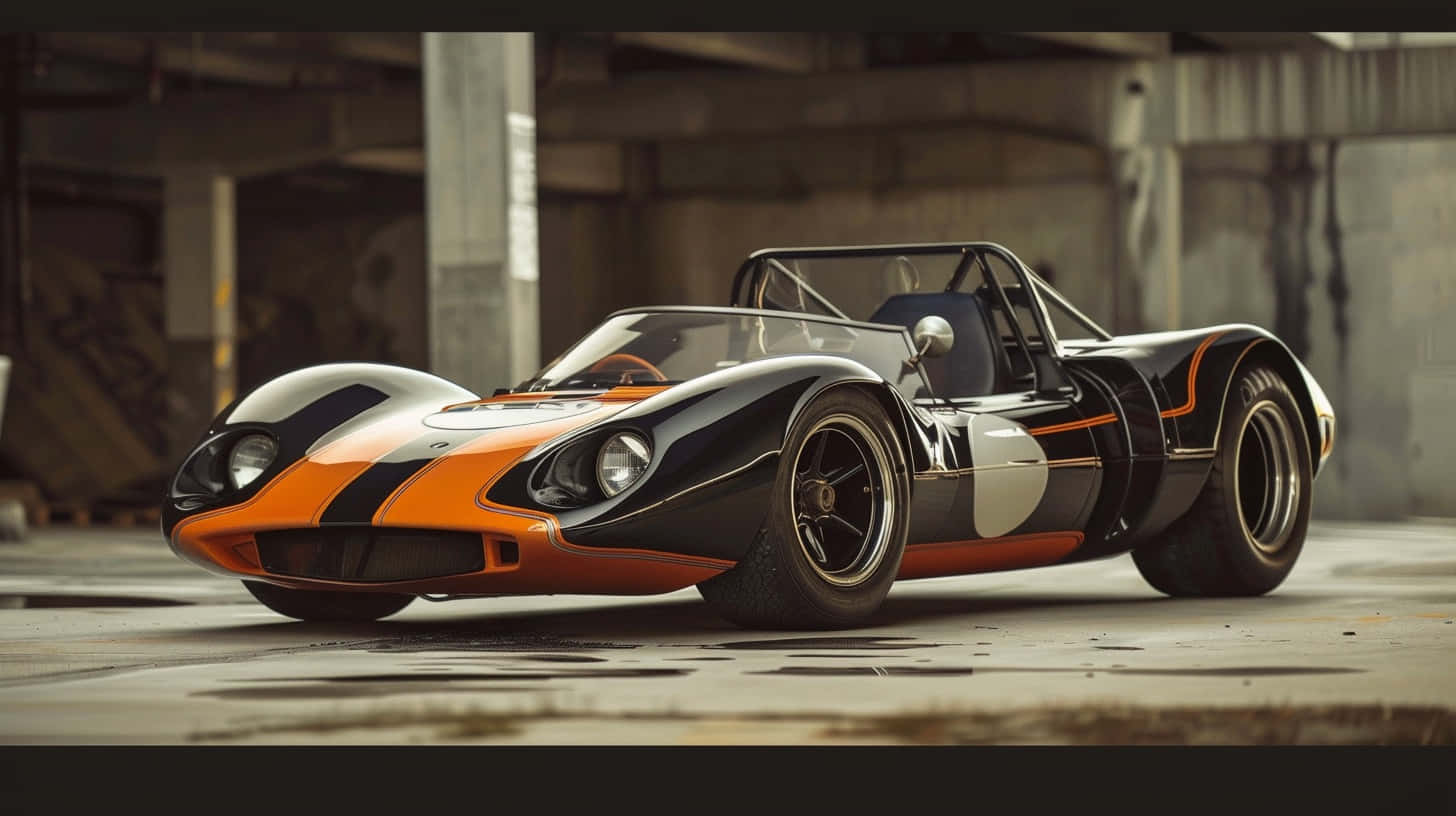 Vintage Can Am Racecar Showcase Background