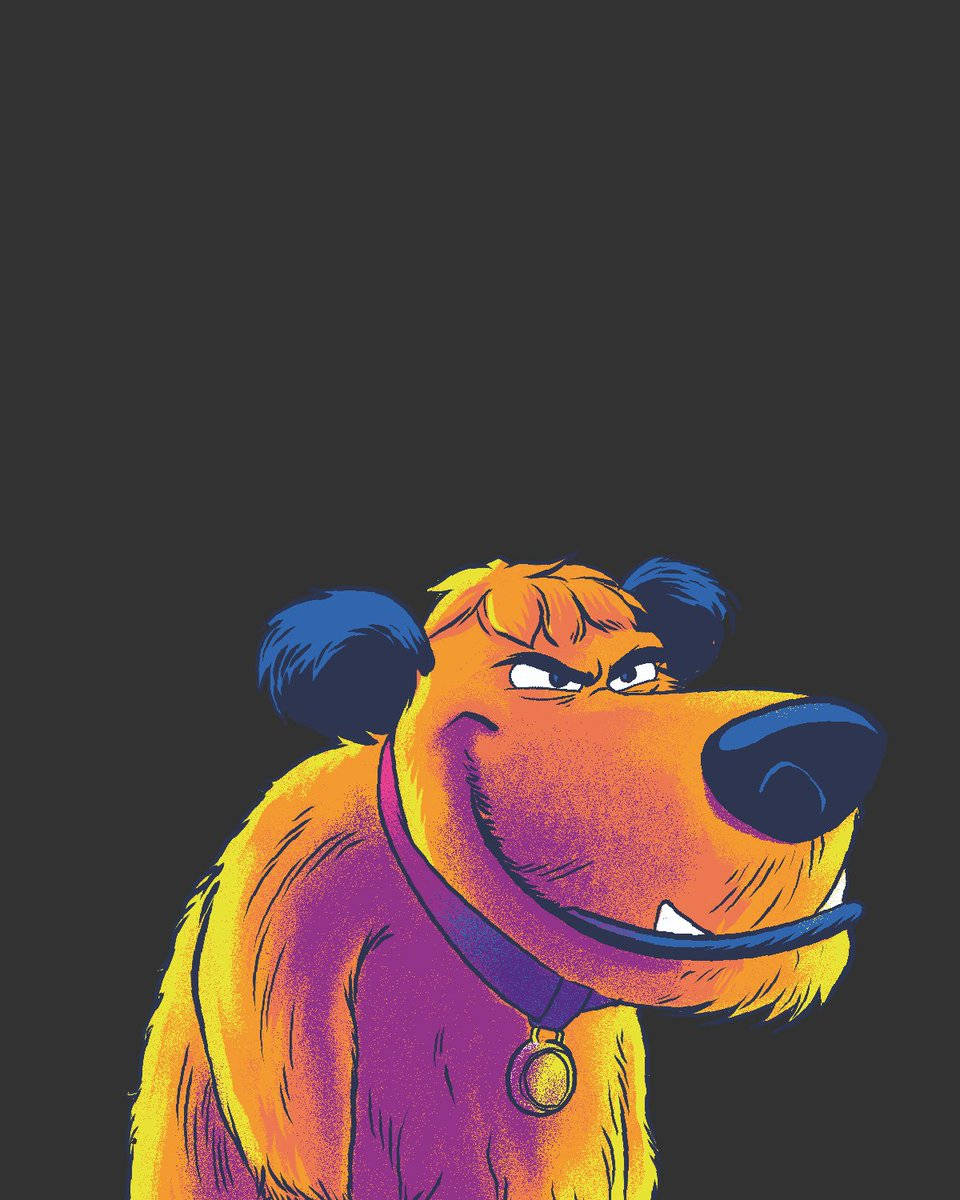 Vintage Cartoon Character Muttley In Action Background
