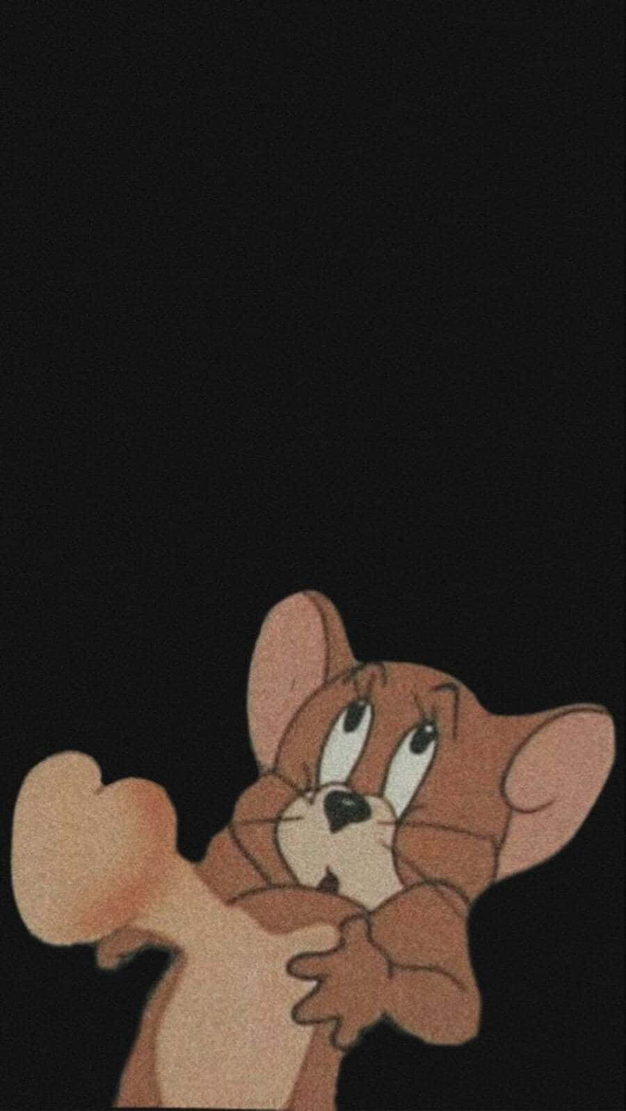 Vintage Cartoon Character Skateboarding In The City Background