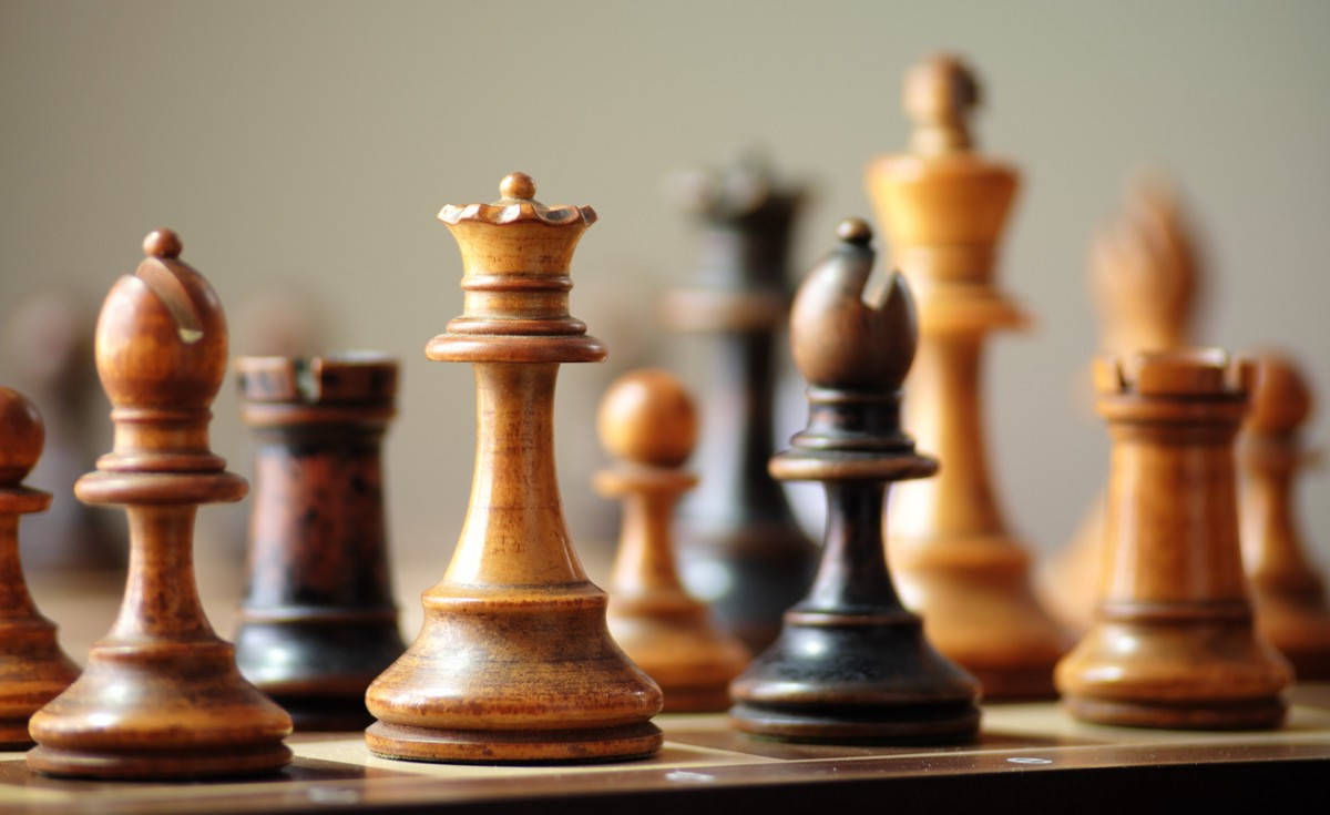 Vintage Chess Wooden Queen Background